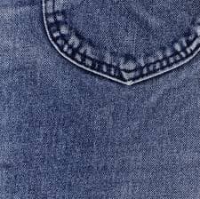 Kot Kumaş ile Üretimi Yapılmış Pantolonun Arka Cep Fotoğrafı