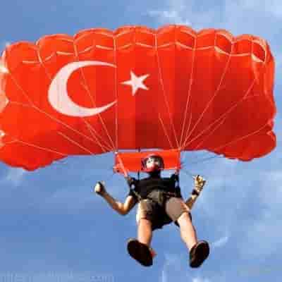 Türk Bayrak Desenli Paraşüt Kumaş 