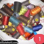 Parti Malı Toptan 50 Numara İplik Karışık Renkli Dolgun Bobinler - i51