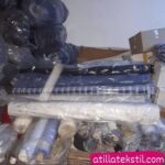 Parti Malı Poplin Kumaş Pamuklu Ekose Gömleklik Fiyatları Toptan