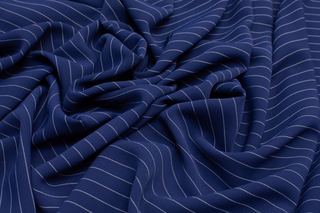Çizgi Desenli Lacivert (Koyu Mavi Polyamid Kumaş)