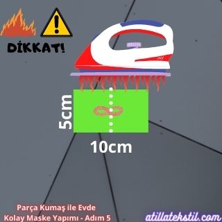 Parça Kumaş ile Evde Basit Maske Yapımı - Adım 5 / Katlama ve Ütüleme