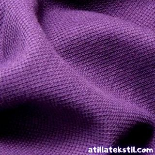 Pamuklu İnce Pike Lacost / Lakost Polo Yaka Gömlekler İçin Kullanılan Kumaş - Mor (Purple) Renk