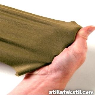 Yeşil Kahverengi Ortası Bir Renkte Likralı Elastan Spandex Kumaş Esnek Özellikli Örnek Fotoğraf