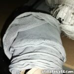 %99 Cotton Pamuk - %1 Polyester Beyaz Renk File Örgü Kumaş