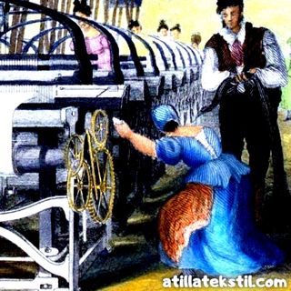 Pamuk İplik Büküm Makinesinde Çalışan Kadın ve Erkek