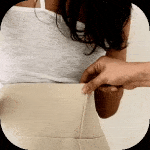 Likralı Esnek Spandex Bej Gri Kirli Beyaz Renk Pantolon Çekim Esneme Derecesini Gösteren Gif