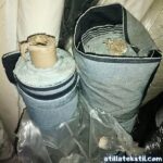 Parti malı power likralı lacivert kot kumaş ürün inceleme fotoğrafı