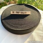 Siyah Renk 3 Cm Süper Dokuma Lastik - 1. Kalite - 25 Metre