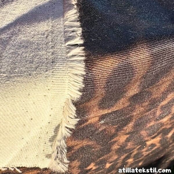 Kahverengi Siyah Renk Leopar Desenli Parlak Kalın Gabardin Vimex Kaplama Kumaş