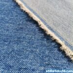 Likrasız Yıkanmış Lacivert Renk Pamuklu Parça Kot Kumaş Ürünü Yakın Çekim Fotoğrafı - Atilla Tekstil Online Ucuz Toptan Kiloluk Denim Kumaş Satın Al