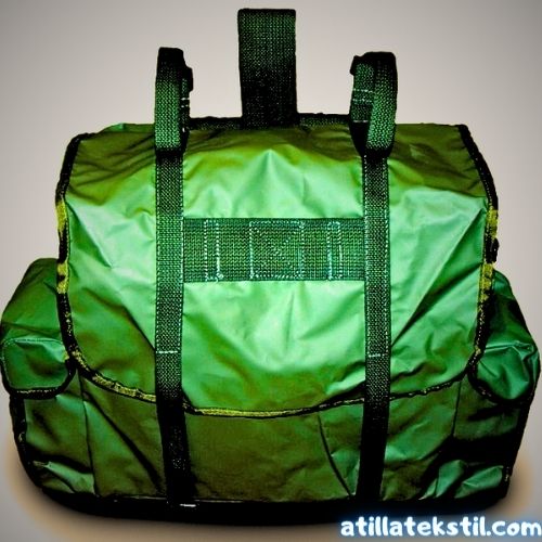 Koyu Yeşil ve Siyah Renk Paraşüt Kumaş kamp çantası, çıt çıtlı ve fermuarlı bavul tarzı, askeri sırt çantası, su geçirmez