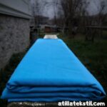 Mavi Renk Gökyüzü Terikoton Gabardin Dokuma Kumaş - Likralı - (100 cm X 130 cm) - 335 Gr/m - Görsel 3