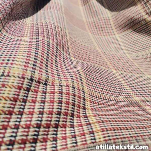 İskoç ekose desenli vintage retro pamuklu parça kumaş dokuma türleri, ürün görseli