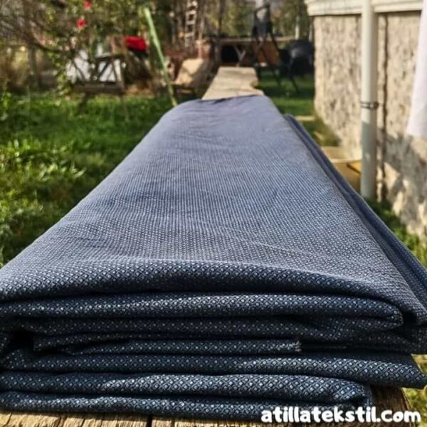 Likralı kareli poplin parça kumaş ürün fotoğrafı