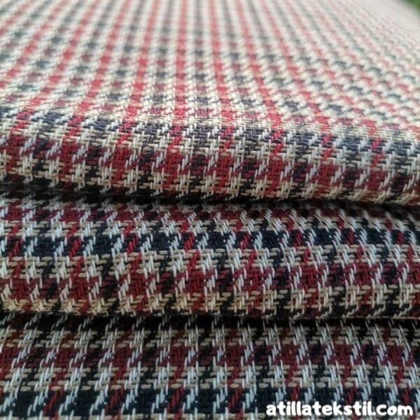 Likralı, yünlü, ekose desenli iskoç pamuklu parça kumaş satın almak için - Ana Görsel / Atilla Tekstil