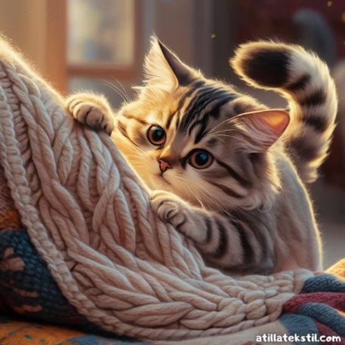 Mira kumaş tüylenme yapar mı? Temalı yapay zeka sevimli kedi görseli