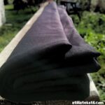 Siyah renk yıkanmış gabardin parça kumaş satın al