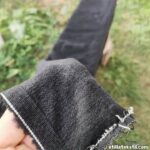 Siyah renk yıkanmış kot denim parça kumaş toptan satın almak için ürün tanıtım görseli