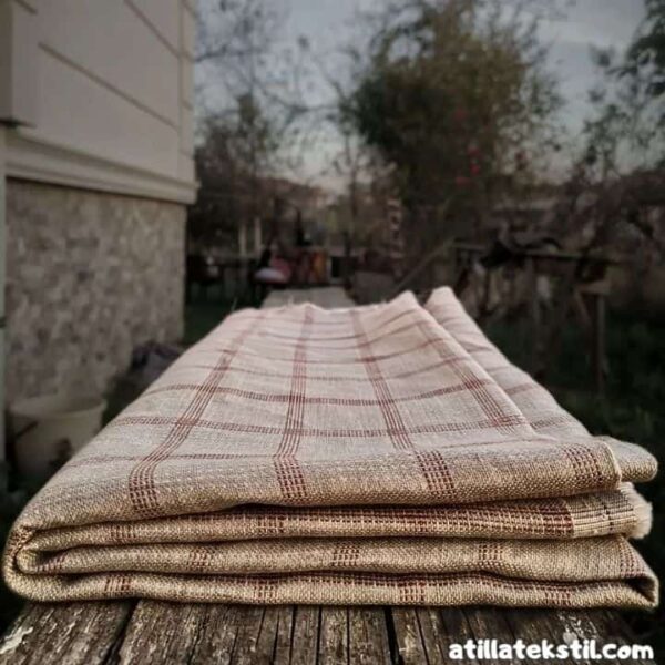 Vintage pamuklu ekose desen parça kumaş satın al ürün ana fotoğrafı Retro Vintage Pamuklu