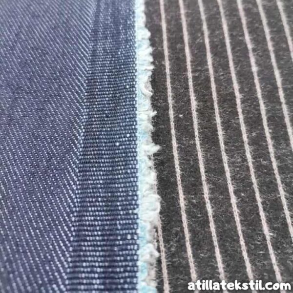 Yün kaplamalı termal denim kumaş İstanbul Atilla Tekstil Başakşehir ürün görseli (Yakın Çekim)