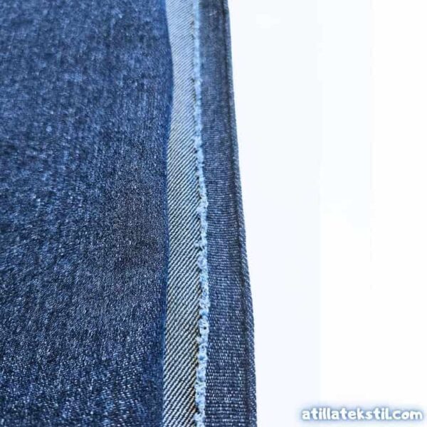 Mavi renk, ince likralı pantolonluk parça kot kumaş çeşitleri satın al 480 gram 145 cm en